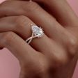 The Angelina Set With A 4.5 Carat Pear Moissanite Online Sale