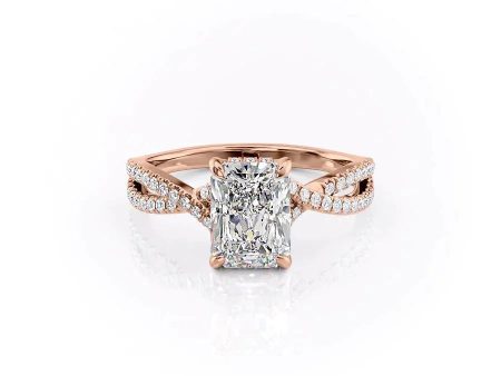 The Angelina Set With A 4.5 Carat Radiant Moissanite Online now