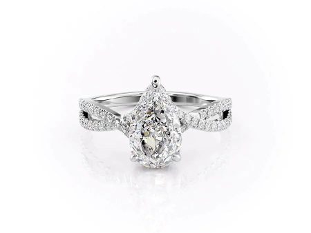 The Angelina Set With A 1.5 Carat Pear Moissanite Online