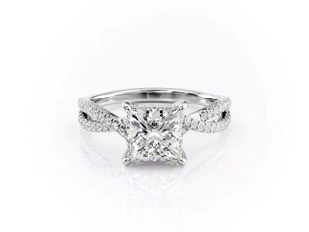 The Angelina Set With A 1 Carat Princess Moissanite Discount