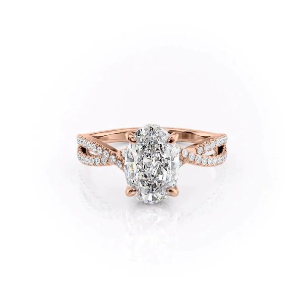 The Angelina Set With A 5 Carat Oval Moissanite Online