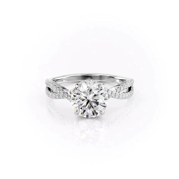 The Angelina Set With A 1.5 Carat Round Moissanite Online now