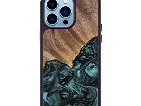 iPhone 14 Pro Max Wood Phone Case - Anna (Green, 742025) For Discount