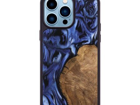 iPhone 14 Pro Max Wood Phone Case - Cassidy (Blue, 742245) Discount