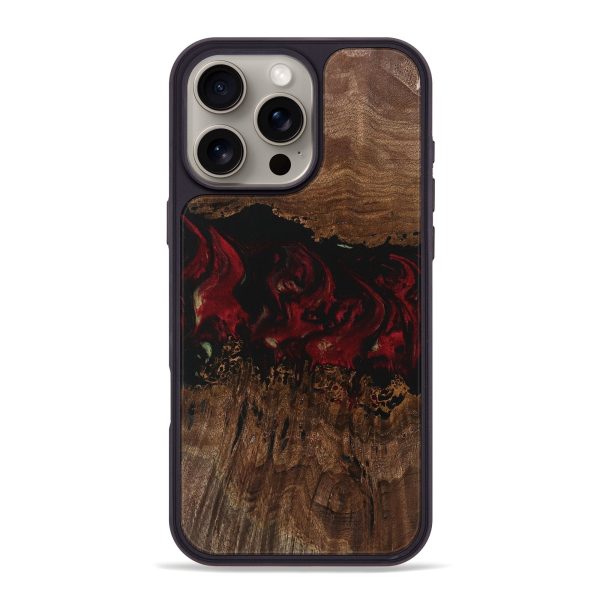 iPhone 16 Pro Max Wood Phone Case - Amani (Red, 741792) Supply