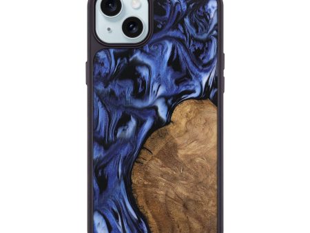 iPhone 15 Plus Wood Phone Case - Cassidy (Blue, 742245) Fashion