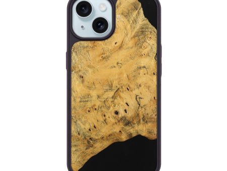 iPhone 15 Wood Phone Case - Ania (Wood Burl, 741990) on Sale