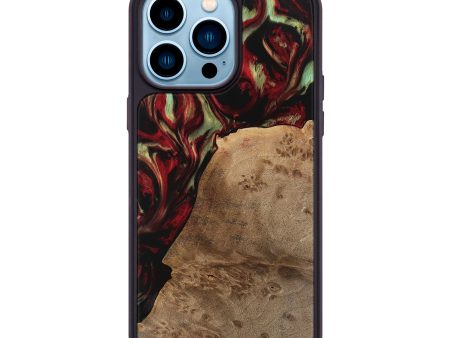 iPhone 14 Pro Max Wood Phone Case - Merrill (Red, 741641) For Sale