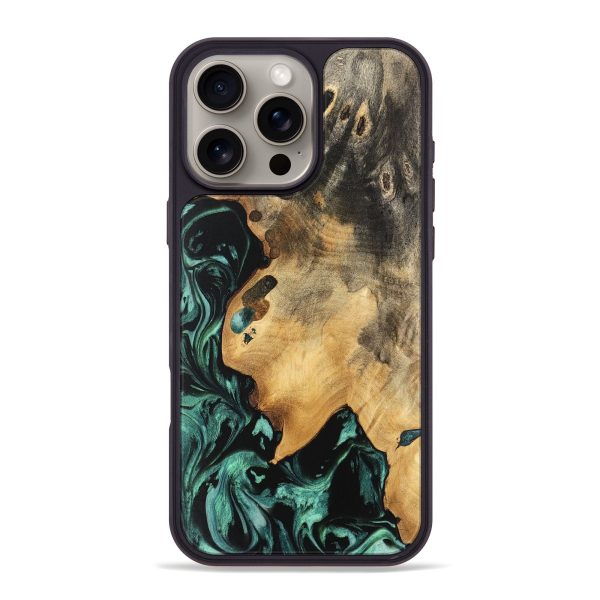 iPhone 16 Pro Max Wood Phone Case - Dyanna (Green, 740671) Sale