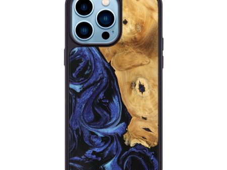 iPhone 14 Pro Max Wood Phone Case - Amma (Blue, 741435) Fashion