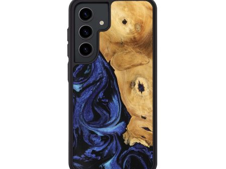 Galaxy S24 Wood Phone Case - Amma (Blue, 741435) Cheap