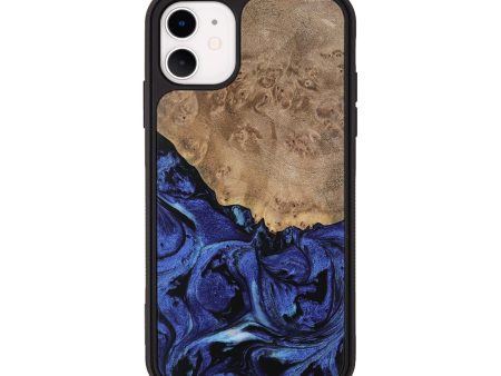 iPhone 11 Wood Phone Case - Yumi (Blue, 741474) Online now