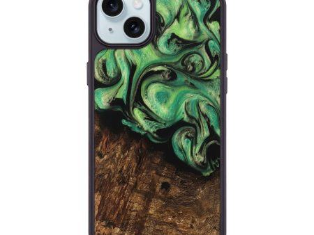 iPhone 15 Plus Wood Phone Case - Edsel (Green, 742285) Online now