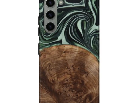 Galaxy S23 Plus Wood Live Edge Phone Case - Sivo (Green, 740599) Cheap