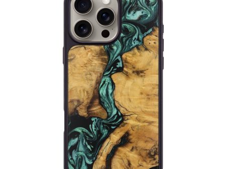 iPhone 16 Pro Max Wood Phone Case - Allsun (Green, 740660) on Sale